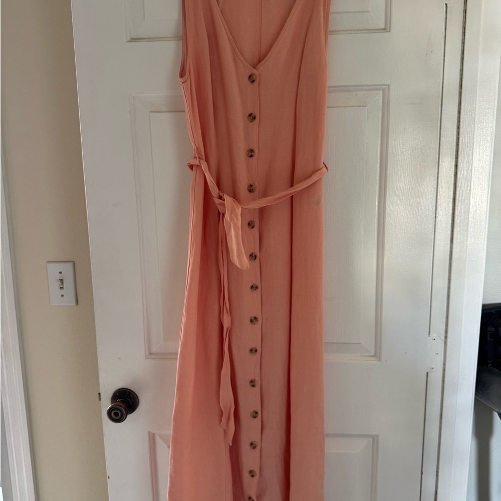 Amuse Society Coral Maxi Dress with Button Detail